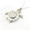 Vintage Sterling Silver Articulated Sea Turtle Necklace DJ