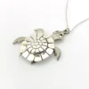 Vintage Sterling Silver Articulated Sea Turtle Necklace DJ