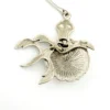 Vintage Sterling Silver Articulated Sea Turtle Necklace DJ