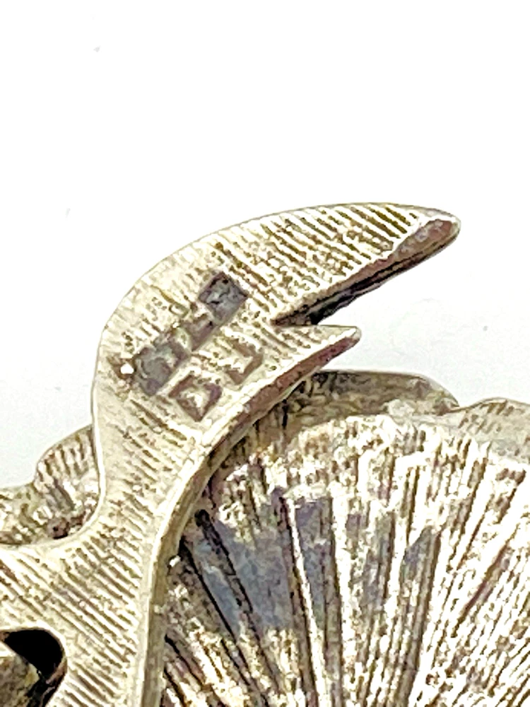 Vintage Sterling Silver Articulated Sea Turtle Necklace DJ