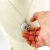 Vintage Sterling Silver Articulated Sea Turtle Necklace DJ