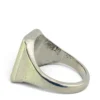 Vintage steel signet ring with hand engraved monogram LPM