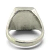 Vintage steel signet ring with hand engraved monogram LPM