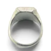 Vintage steel signet ring with hand engraved monogram LPM