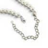 Vintage Faux Pearl CZ Sterling Silver Necklace 925 AU