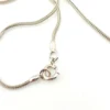 Vintage Camphor Glass Real Diamond Pendant Necklace Rhodium Plated Floral