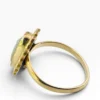 Hand carved mother of pearl cameo ring in 12K gold filled Victorian Revival setting