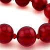 Vintage Cherry Amber Lucite Bead Necklace 30 Inch Statement Strand