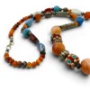 Vintage Himalayan Tibetan Necklace Agate Carnelian Artisan Beads