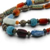 Vintage Himalayan Tibetan Necklace Agate Carnelian Artisan Beads