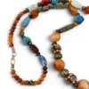 Vintage Himalayan Tibetan Necklace Agate Carnelian Artisan Beads