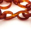 Vintage Faux Tortoise Celluloid Link Necklace Art Deco Statement