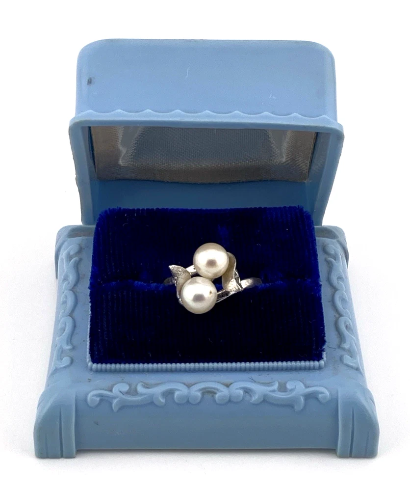 Vintage Alston Blue Ring Presentation Box Made in USA c1950s