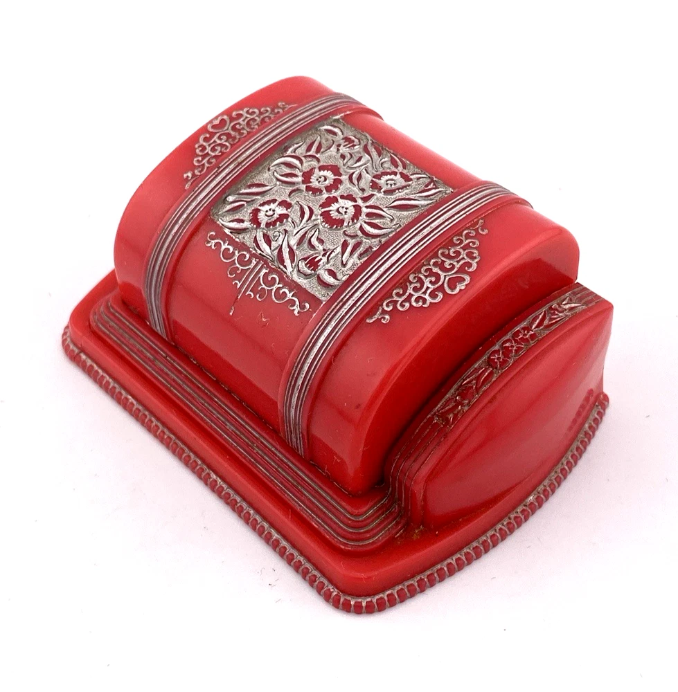 Vintage W.S. NY Treasure Chest Ring Box c.1950s Made in USA