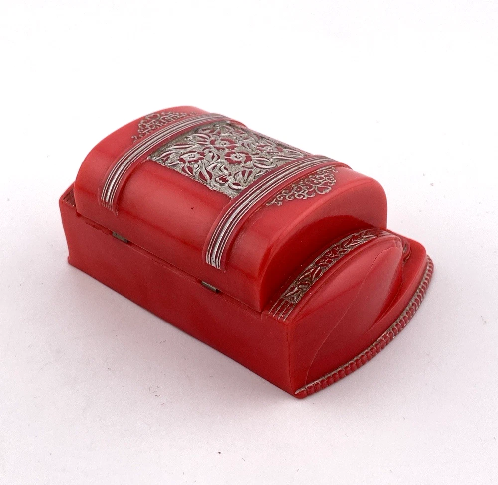 Vintage W.S. NY Treasure Chest Ring Box c.1950s Made in USA