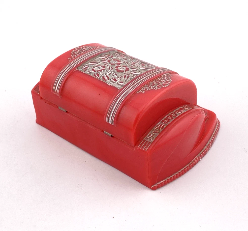 Vintage W.S. NY Treasure Chest Ring Box c.1950s Made in USA