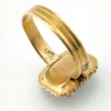 Victorian gold filled ring with carved carnelian cameo depicting a classical warrior profile