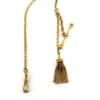 Antique Victorian gold filled Albert watch chain with tassel tassel and clip detail