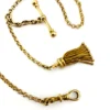 Antique Victorian gold filled Albert watch chain with tassel