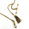 Antique Victorian gold filled Albert watch chain with tassel