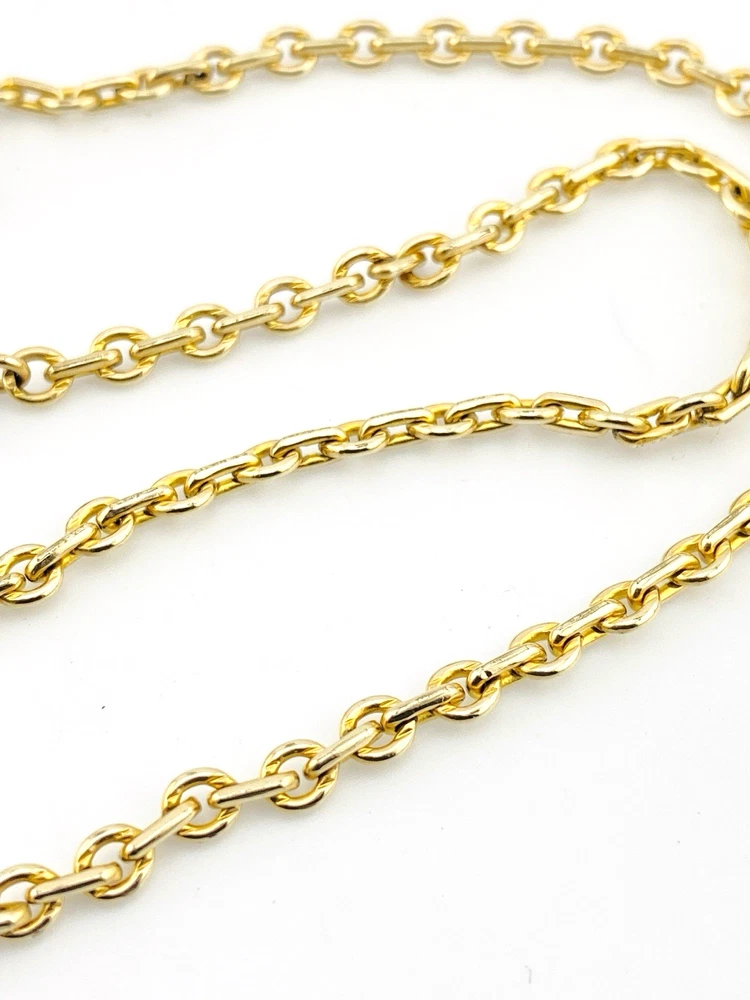 Art Deco gold filled pocket watch chain with chunky oval links