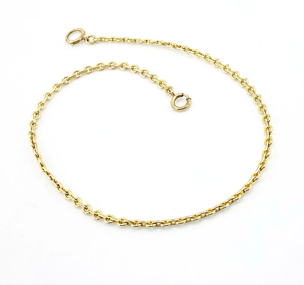 Art Deco gold filled pocket watch chain with chunky oval links