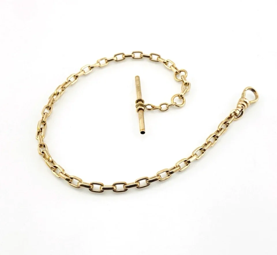 Victorian Albert watch chain with T-bar