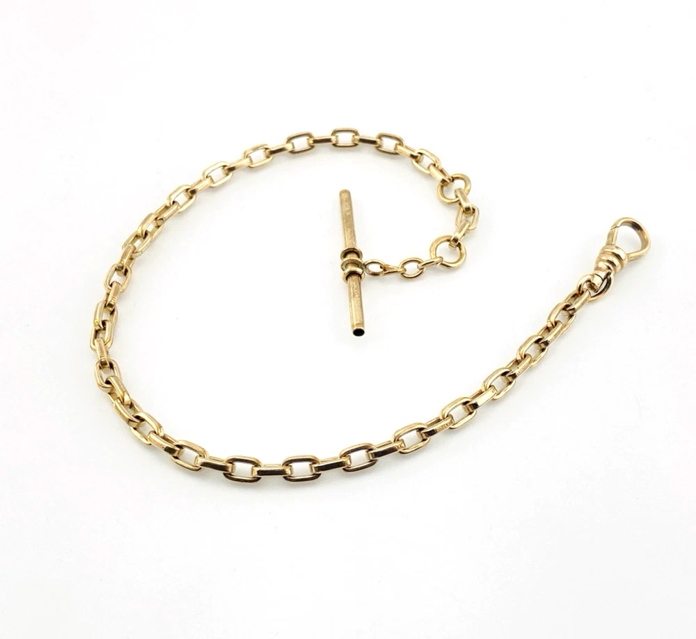 Victorian Albert watch chain with T-bar
