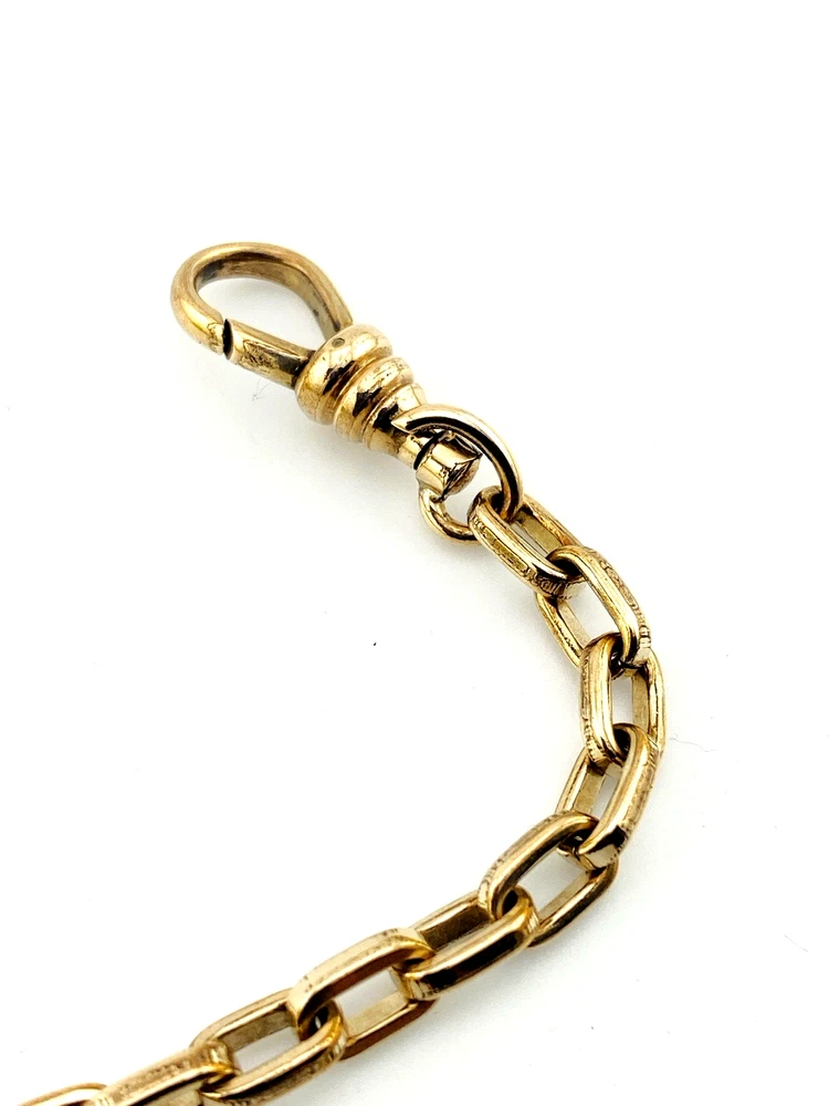 Victorian gold filled Albert watch chain with dog clip