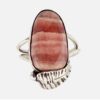 Pink Rhodochrosite Southwest Sterling Silver Ring