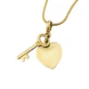 Gold Filled Heart & Key Charm Snake Chain Bracelet
