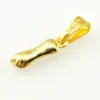Small yellow gold-plated mano figa good luck pendant charm marked FERLON