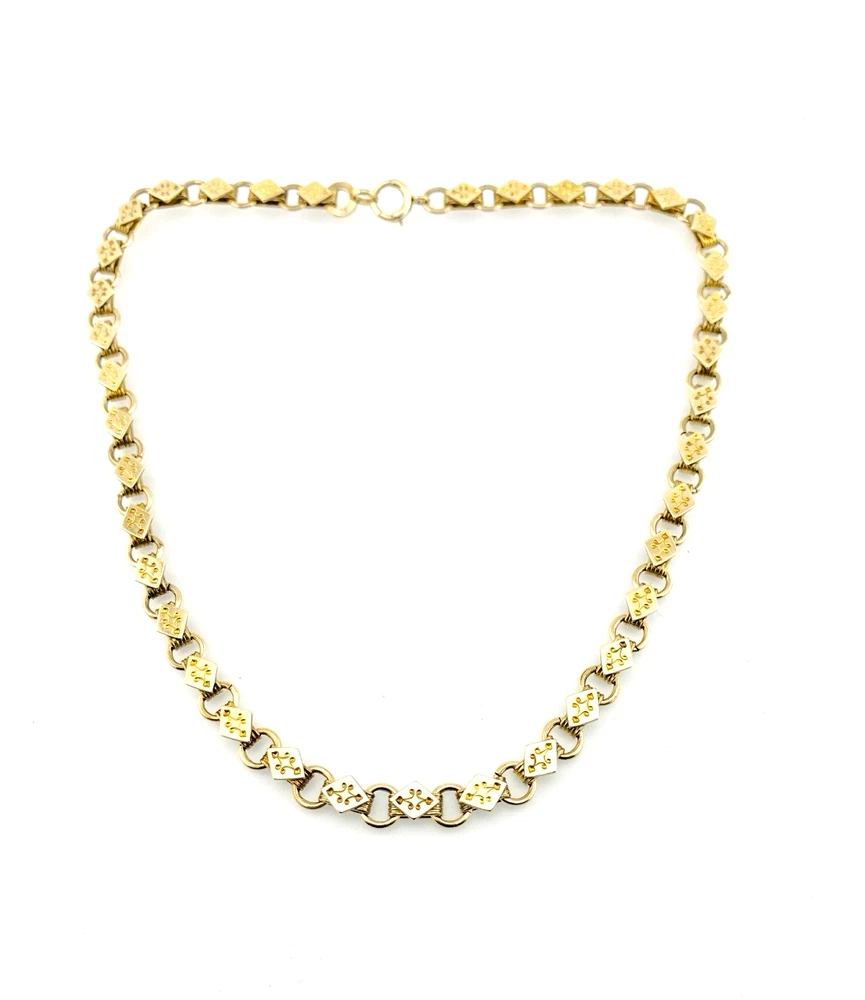 Antique Victorian Gold Filled Book Chain Necklace