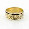 Vintage McGrath-Hamin 10K gold-filled wide band ring with black enamel detail