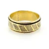 Vintage McGrath-Hamin 10K gold-filled wide band ring with black enamel detail