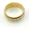 Vintage McGrath-Hamin 10K gold-filled wide band ring with black enamel detail