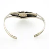 Native American Sterling Silver Feather Black Onyx Cuff Bracelet Signed J