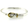 Mexican Two-Tone Sterling Silver Buckle Bracelet