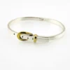 Mexican Two-Tone Sterling Silver Buckle Bracelet