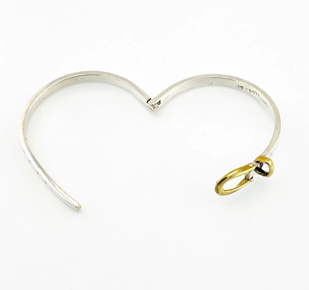 Mexican Two-Tone Sterling Silver Buckle Bracelet