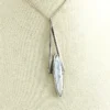 Vintage Modernist sterling silver arrowhead pendant necklace with marquise larimar, artist signed JR