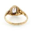 Vintage McGrath-Hamin rolled gold plate signet ring with oval lavender glass