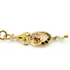 Antique Edwardian solid 9K gold lavaliere pendant with a diamond simulant center, natural baroque pearl drop, and later 12K gold filled chain.