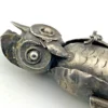 Vintage Guatemalan sterling silver owl guardapelo locket with opening body and three dangling household vessels