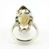 Vintage Sanches Mexican sterling silver ring with large marquise-cut smoky quartz in a sculptural open setting