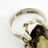 Vintage Sanches Mexican sterling silver ring with large marquise-cut smoky quartz in a sculptural open setting