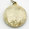 Vintage Medallic Art Co. silver-plated Leo zodiac medal pendant with a roaring lion in deep sculptural relief
