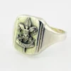 Vintage sterling silver Boy Scouts of America Be Prepared signet ring with Universal Emblem, size 10.25