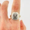 Vintage sterling silver Boy Scouts of America Be Prepared signet ring with Universal Emblem, size 10.25