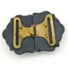 Victorian Whitby jet sash buckle carved with lily-of-the-valley flowers and scrolling foliage